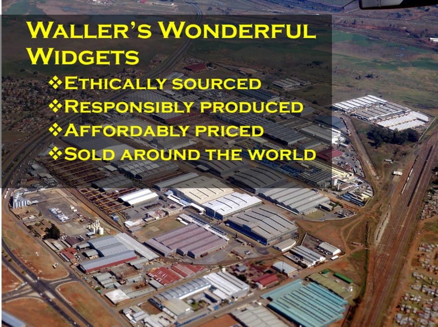 An aerial photo of a factory site